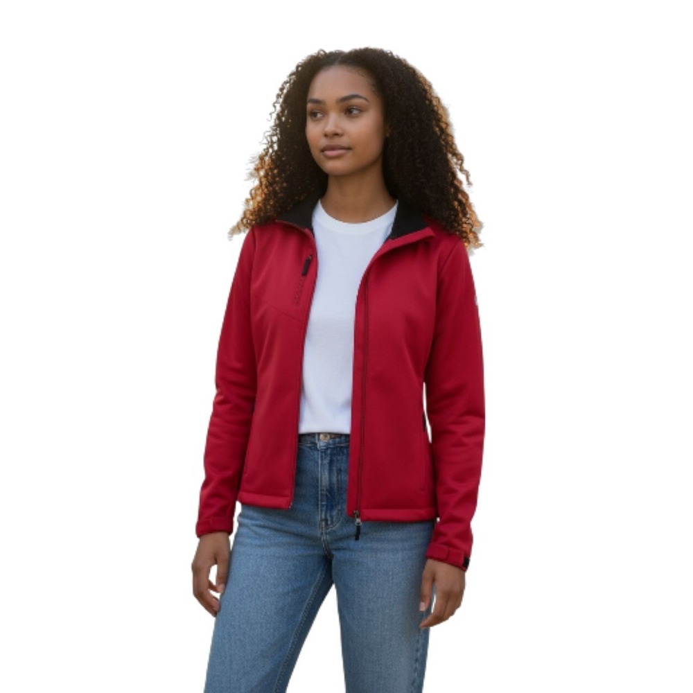 Antigua Women‎ Red Full Zip Lightweight Water Resistant Jacket Size Medium